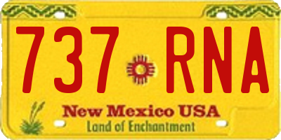 NM license plate 737RNA