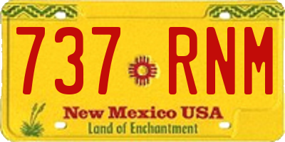 NM license plate 737RNM