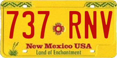 NM license plate 737RNV