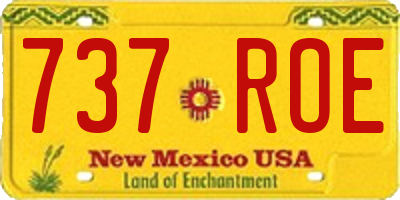 NM license plate 737ROE
