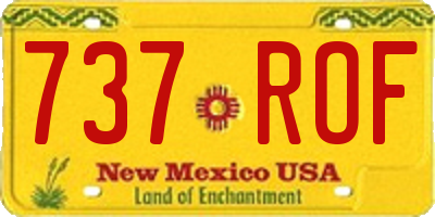 NM license plate 737ROF