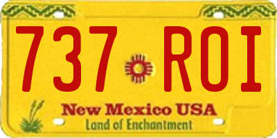 NM license plate 737ROI