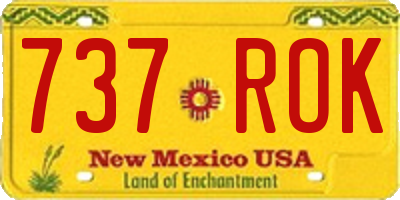 NM license plate 737ROK
