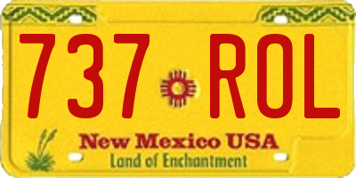 NM license plate 737ROL
