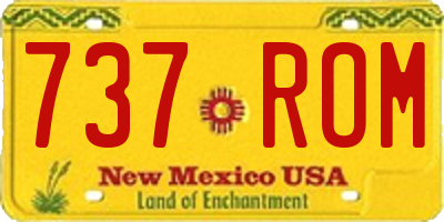 NM license plate 737ROM