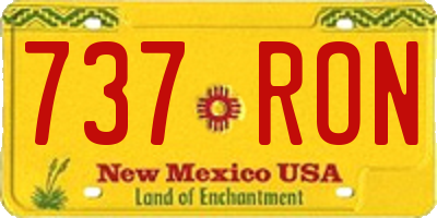 NM license plate 737RON