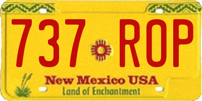 NM license plate 737ROP