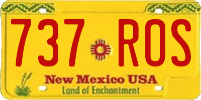 NM license plate 737ROS