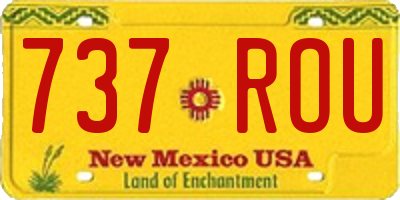 NM license plate 737ROU