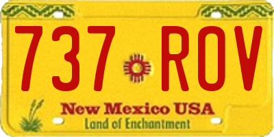 NM license plate 737ROV