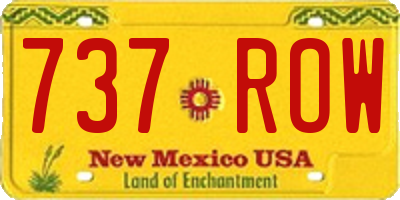 NM license plate 737ROW