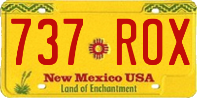 NM license plate 737ROX