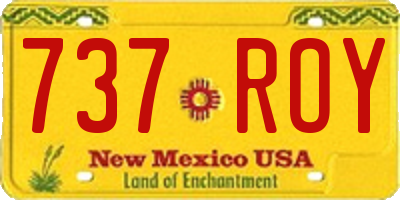 NM license plate 737ROY