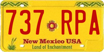 NM license plate 737RPA
