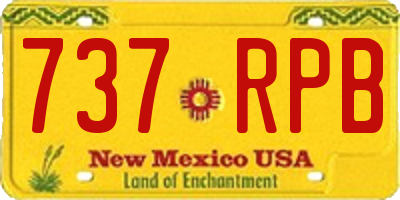 NM license plate 737RPB