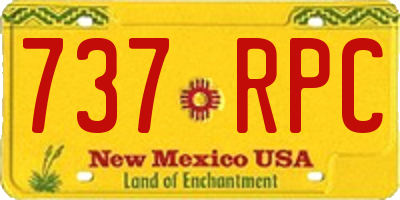 NM license plate 737RPC