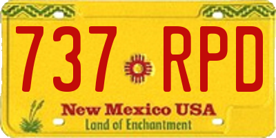 NM license plate 737RPD