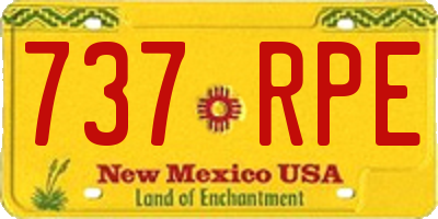 NM license plate 737RPE