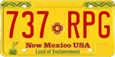 NM license plate 737RPG