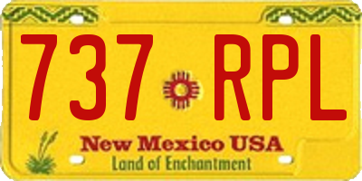 NM license plate 737RPL
