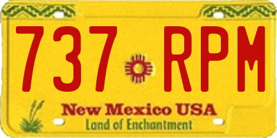 NM license plate 737RPM