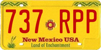 NM license plate 737RPP
