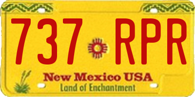 NM license plate 737RPR