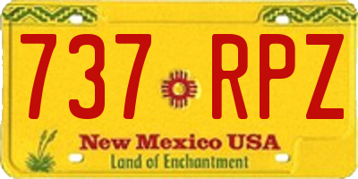 NM license plate 737RPZ