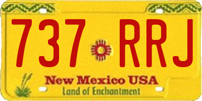 NM license plate 737RRJ
