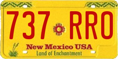 NM license plate 737RRO