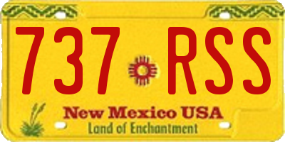 NM license plate 737RSS