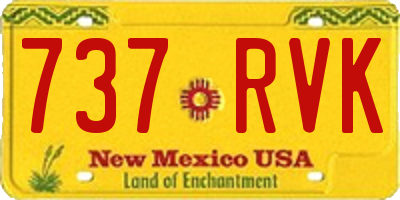 NM license plate 737RVK