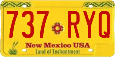 NM license plate 737RYQ