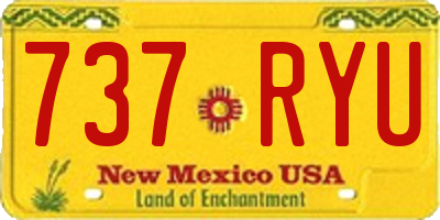NM license plate 737RYU