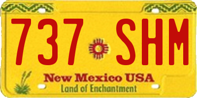 NM license plate 737SHM