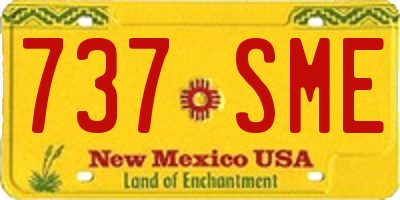 NM license plate 737SME