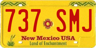 NM license plate 737SMJ