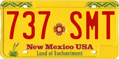 NM license plate 737SMT
