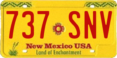 NM license plate 737SNV