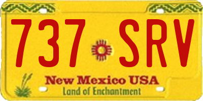 NM license plate 737SRV