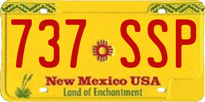 NM license plate 737SSP