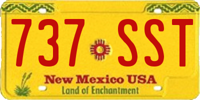 NM license plate 737SST
