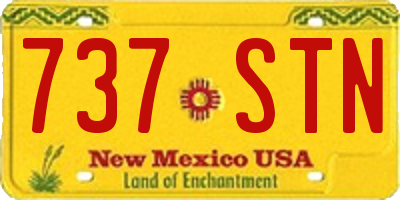 NM license plate 737STN