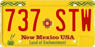 NM license plate 737STW