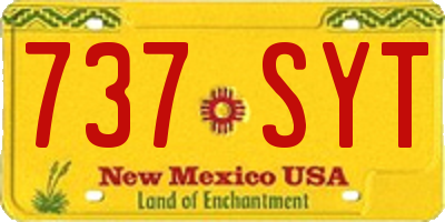 NM license plate 737SYT