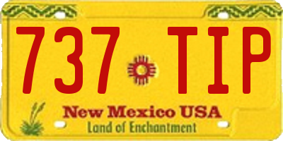 NM license plate 737TIP