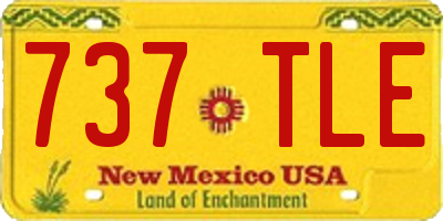 NM license plate 737TLE