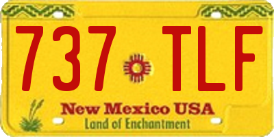 NM license plate 737TLF