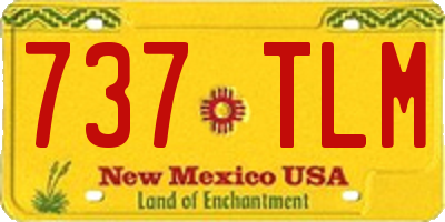 NM license plate 737TLM
