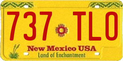 NM license plate 737TLO